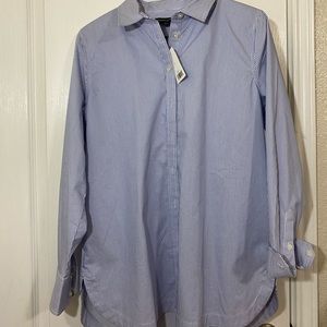 BANANA REPUBLIC STRIPED BUTTON UP BLOUSE